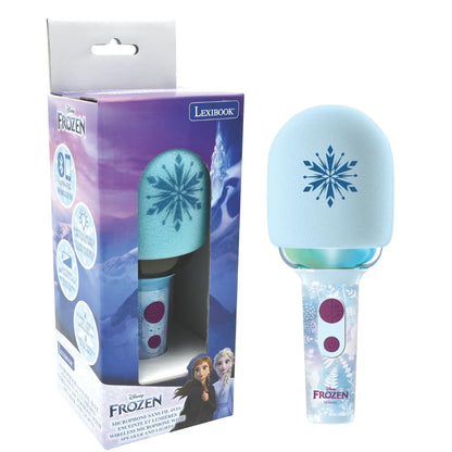 Lexibook, Frozen, Draadloze microfoon met luidspreker en lichten, 4 stemvervormers, Veelkleurige lichteffecten, Oplaadbare batterij, MIC280FZ