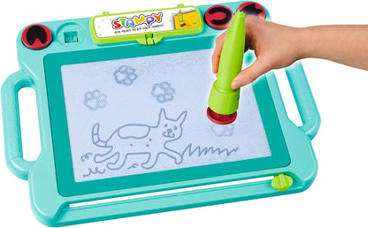 Simba 106334629038 - Art & Fun Stampy Tekenbord met Sound Pen - Art & Fun Tekenbord Speelgoed Speelgoed met Vier Dierstempels en Pen met Geluid, Afmetingen: 41x29 cm, Vanaf 3 jaar