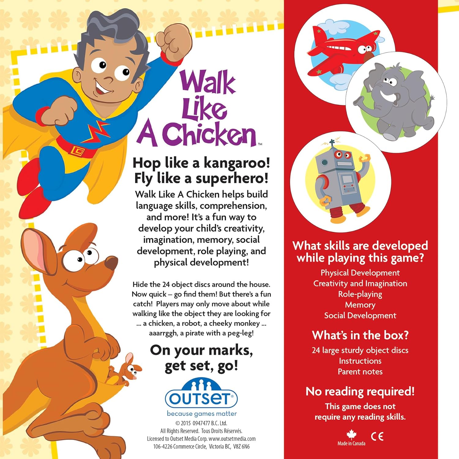 Cheatwell Games Walk Like A Chicken - No Reading Required, Hide & Seek Role-Playing Activity Game, Preschool & Kids, Children's Social & Physical Developmental Game, Ages 3+, 2+ Players