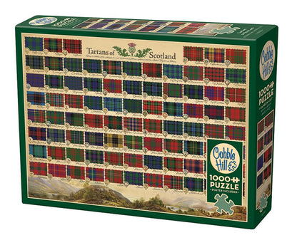 Cobble Hill 1000 Piece Puzzle Tartans of Scotland-Sample Poster Included