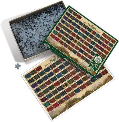 Cobble Hill 1000 Piece Puzzle Tartans of Scotland-Sample Poster Included