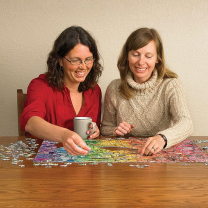 Cobble Hill 1000 Piece Puzzle Colourful Rainbow-Sample Poster Included, Medium, Red