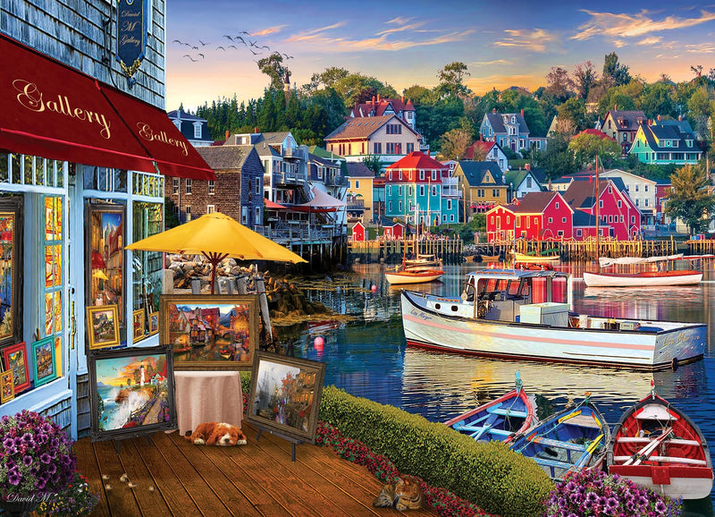 Cobble Hill 1000 Piece Puzzle Harbor Gallery-Sample Poster Included