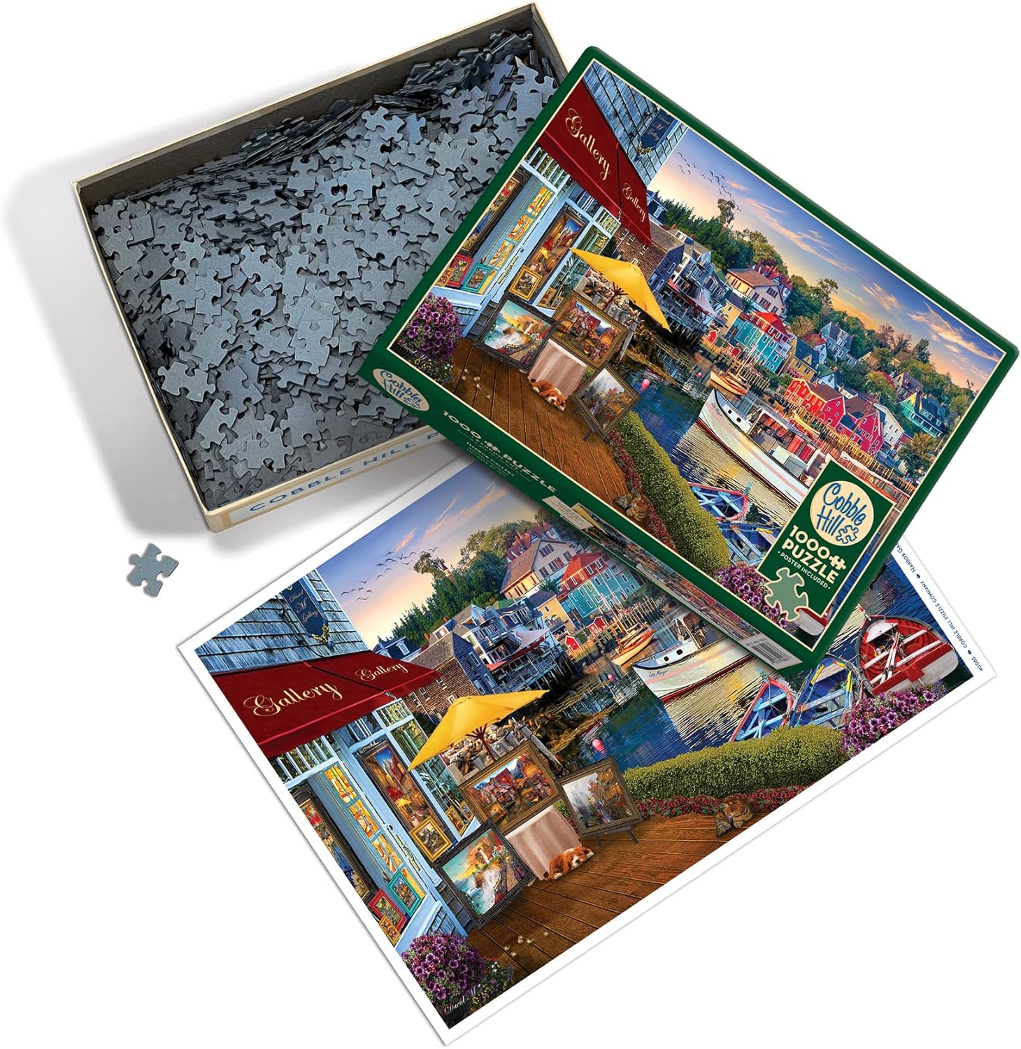 Cobble Hill 1000 Piece Puzzle Harbor Gallery-Sample Poster Included