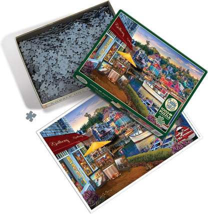 Cobble Hill 1000 Piece Puzzle Harbor Gallery-Sample Poster Included