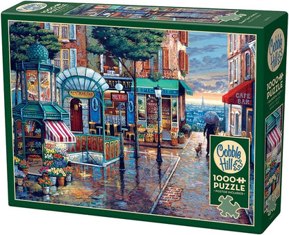 Cobble Hill 1000 Piece Puzzle Rainy Day Stroll-Sample Poster Included