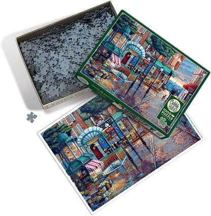 Cobble Hill 1000 Piece Puzzle Rainy Day Stroll-Sample Poster Included