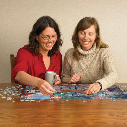 Cobble Hill 1000 Piece Puzzle Rainy Day Stroll-Sample Poster Included