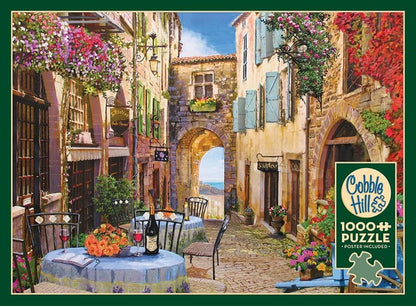 Cobble Hill 1000 Piece Puzzle French Village-Sample Poster Included