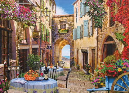 Cobble Hill 1000 Piece Puzzle French Village-Sample Poster Included