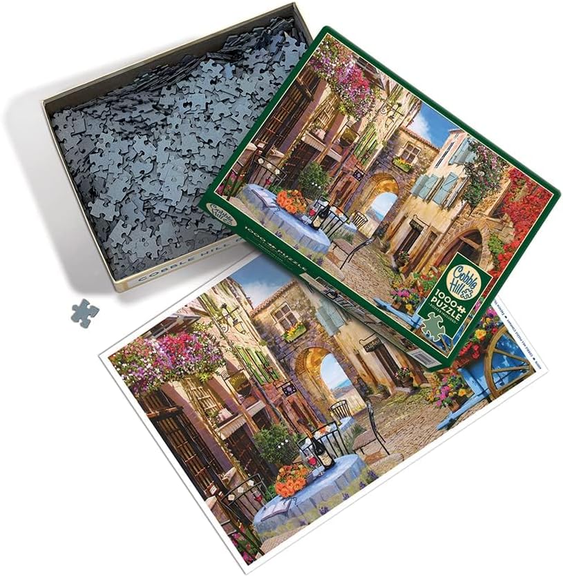 Cobble Hill 1000 Piece Puzzle French Village-Sample Poster Included