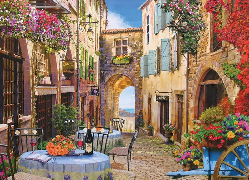 Cobble Hill 1000 Piece Puzzle French Village-Sample Poster Included