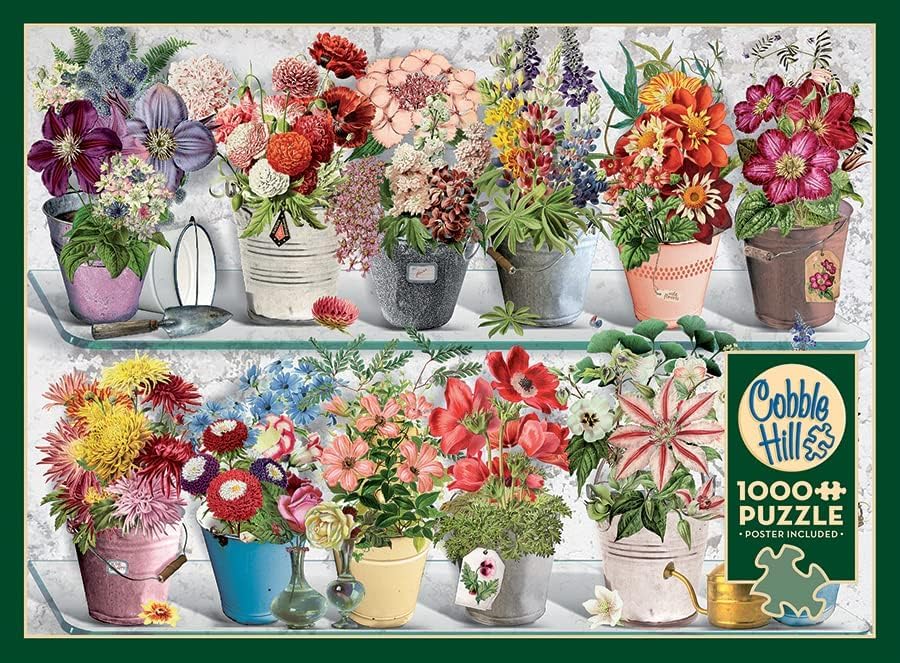 Cobble Hill 1000 Piece Puzzle Beaucoup Bouquet-Sample Poster Included