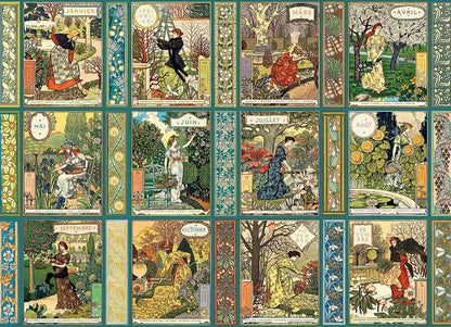 Cobble Hill 1000 Piece Puzzle Jardiniere: A Gardener's Calendar-Sample Poster Included