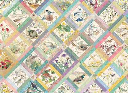 Cobble Hill 1000 Piece Puzzle Country Diary Quilt-Sample Poster Included