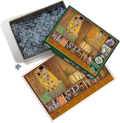 Cobble Hill 1000 Piece Puzzle The Golden Age of Klimt-Sample Poster Included