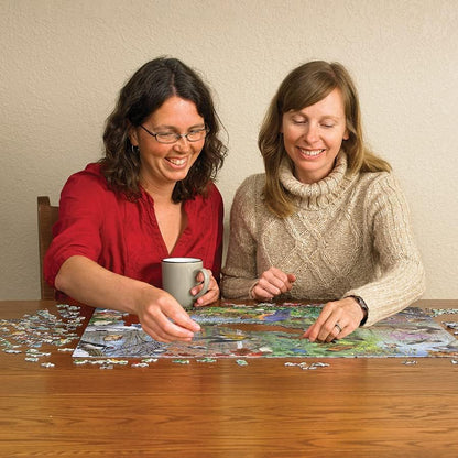 Cobble Hill 1000 Piece Puzzle Birds of The Season-Sample Poster Included