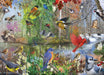 Cobble Hill 1000 Piece Puzzle Birds of The Season-Sample Poster Included