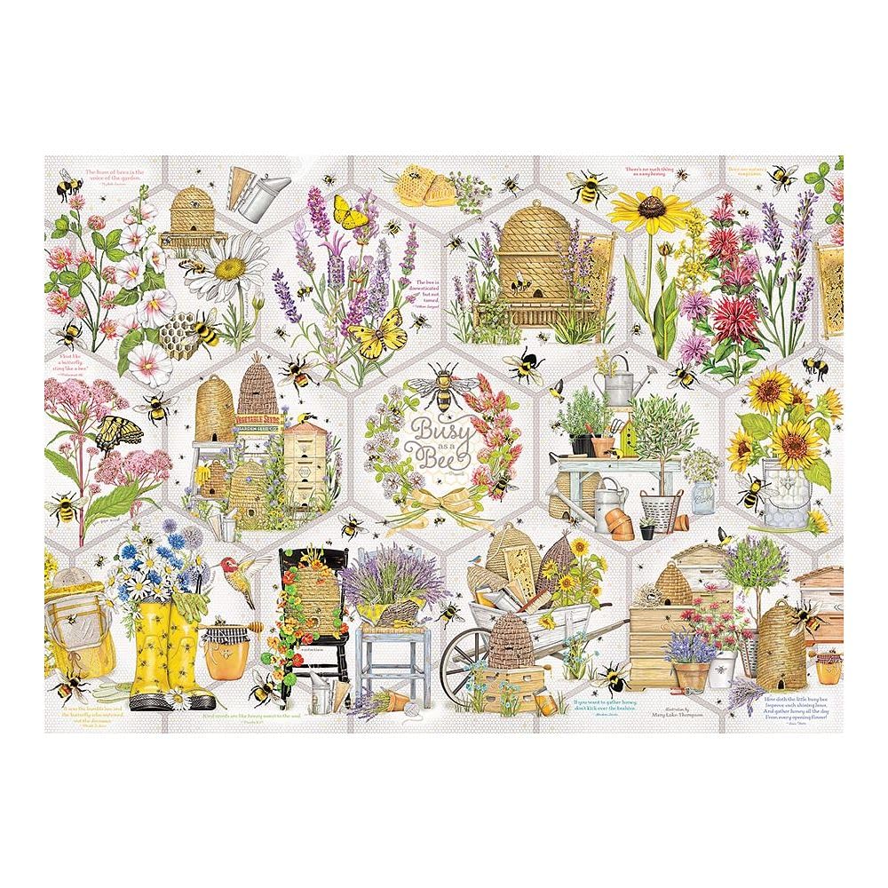 Cobble Hill 500 Piece Puzzle Busy as a Bee-Sample Poster Included