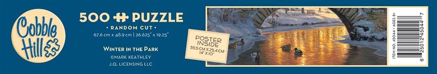 Cobble Hill 500 Piece Puzzle Winter in The Park-Sample Poster Included