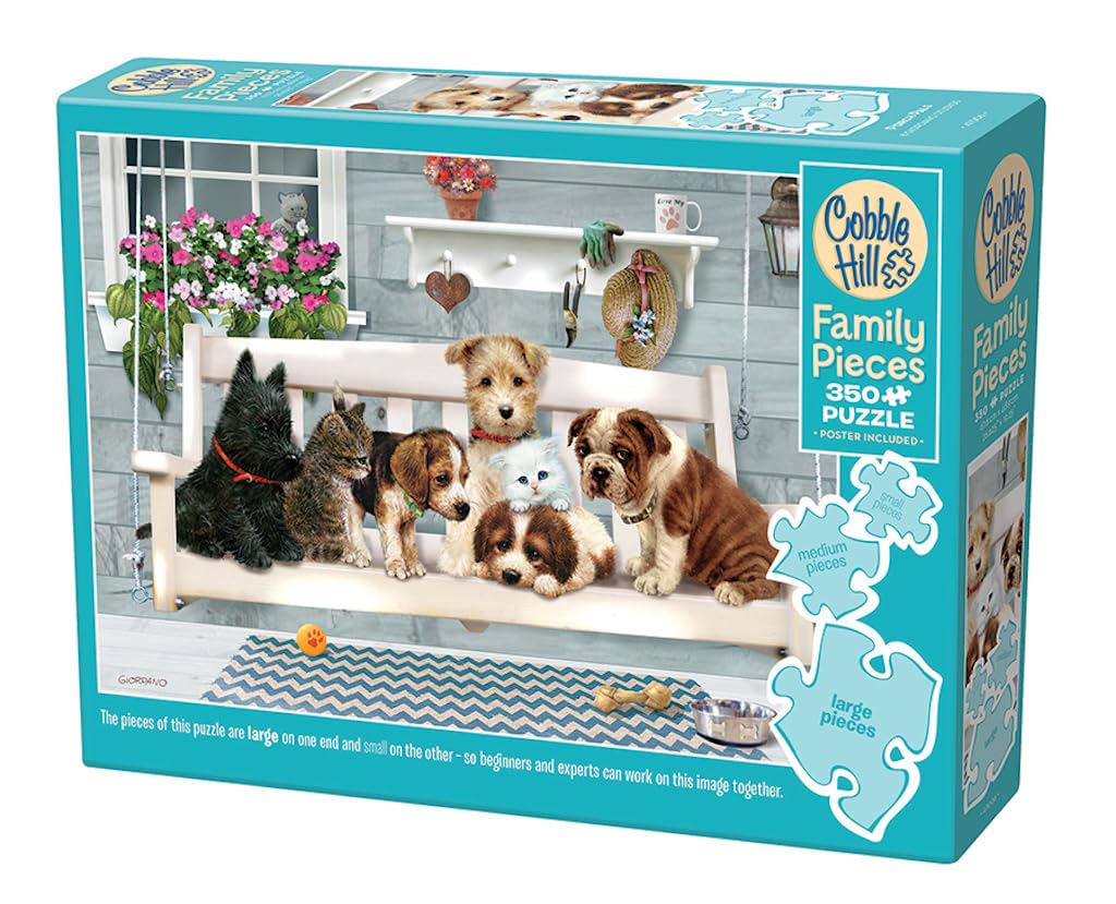 Cobble Hill 350 Piece Puzzle Porch Pals-Sample Poster Included