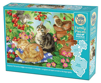 Cobble Hill 350 Piece Puzzle Under The Cherry Tree-Sample Poster Included