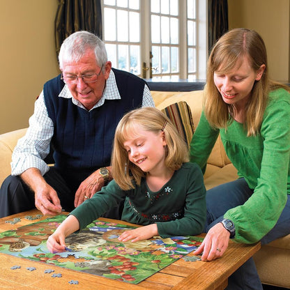 Cobble Hill 350 Piece Puzzle Under The Cherry Tree-Sample Poster Included