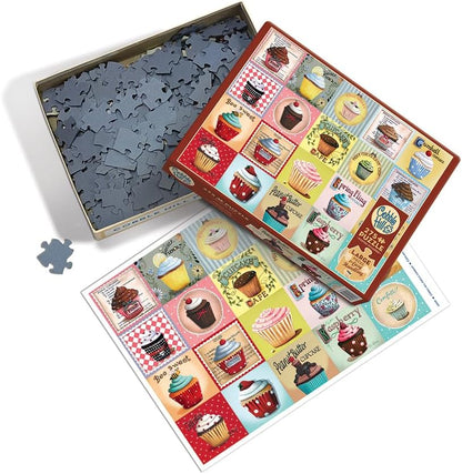 Cobble Hill 275 Piece Easy-Handling Puzzle Cupcake Cafe-Sample Poster Included