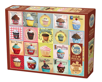 Cobble Hill 275 Piece Easy-Handling Puzzle Cupcake Cafe-Sample Poster Included