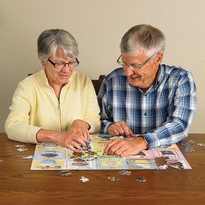 Cobble Hill 275 Piece Easy-Handling Puzzle Cupcake Cafe-Sample Poster Included