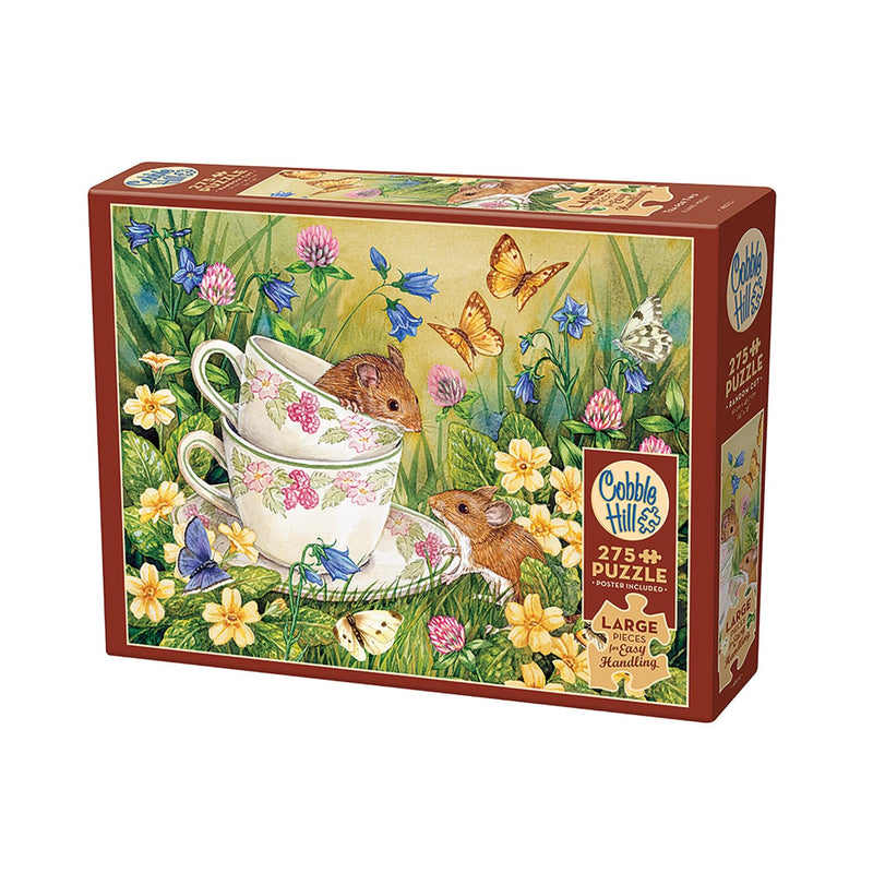 Cobble Hill 275 Piece Easy-Handling Puzzle Tea for Two-Sample Poster Included