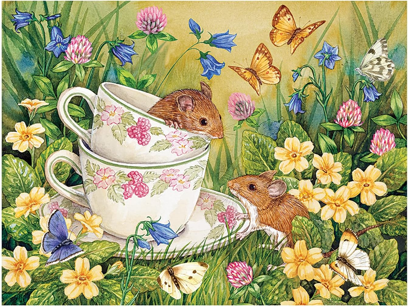 Cobble Hill 275 Piece Easy-Handling Puzzle Tea for Two-Sample Poster Included