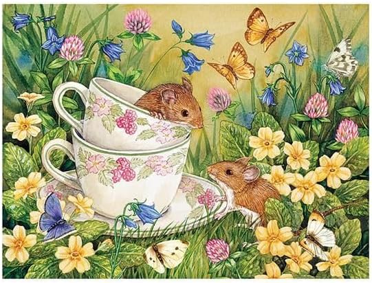 Cobble Hill 275 Piece Easy-Handling Puzzle Tea for Two-Sample Poster Included