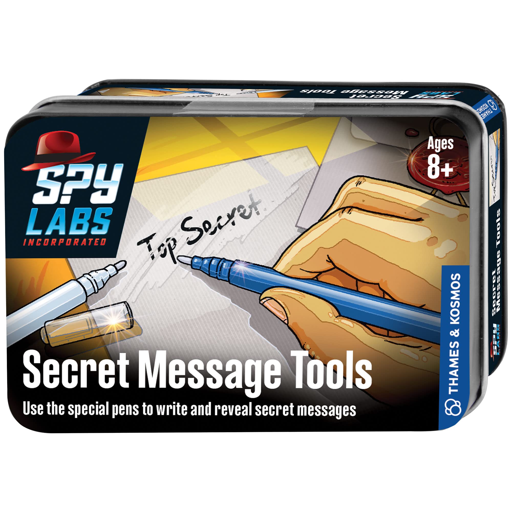 Thames & Kosmos Spy Labs Secret Message Tools, Detective Toy with Invisible Ink Pen for Exchanging Confidential Messages, Toys to Develop Problem-Solving Skills, Age 8+
