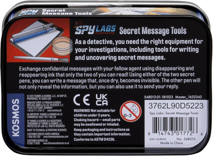 Thames & Kosmos Spy Labs Secret Message Tools, Detective Toy with Invisible Ink Pen for Exchanging Confidential Messages, Toys to Develop Problem-Solving Skills, Age 8+