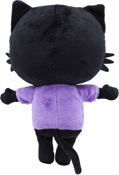 BANDAI Milo Black Cat Plush Toys - 20cm Everyday Milo Cat Teddy from the Milo Animated Series | Cute and Cuddly Boys and Girls Toys with Soft Touch Material | Adorable Cartoon Cat Toys for Kids
