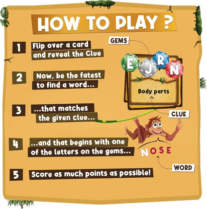 SAVANA Take Gem All - Hilarious Categories Board Games for Family Night | Family Games for Kids and Adults | Party Games from 1 to 8 Players