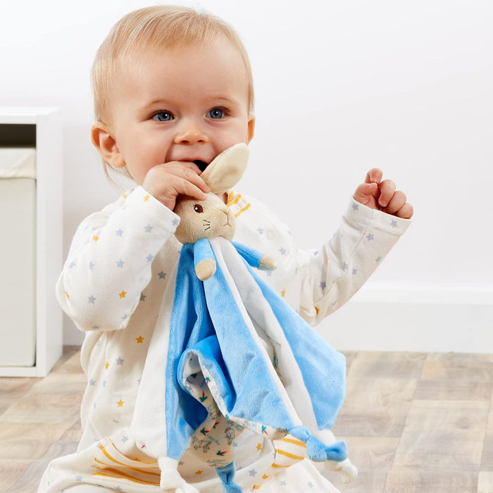 Official Peter Rabbit Comfort Blanket - Beatrix Potter Soft Toy for Babies and Toddlers