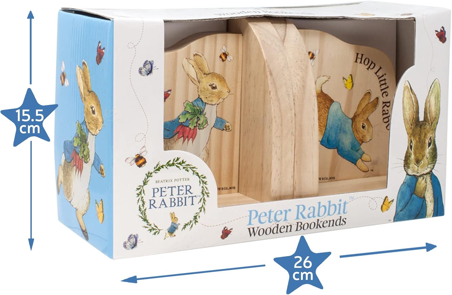 Official Beatrix Potter Peter Rabbit Bookends for Nursery for Babies and Toddlers