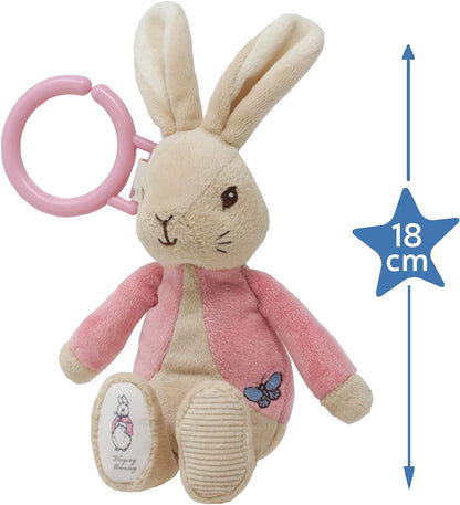 Rainbow Designs PO1452 Beatrix Potter Flopsy Jiggle Attachable Peter Rabbit Pram Toy,Pink