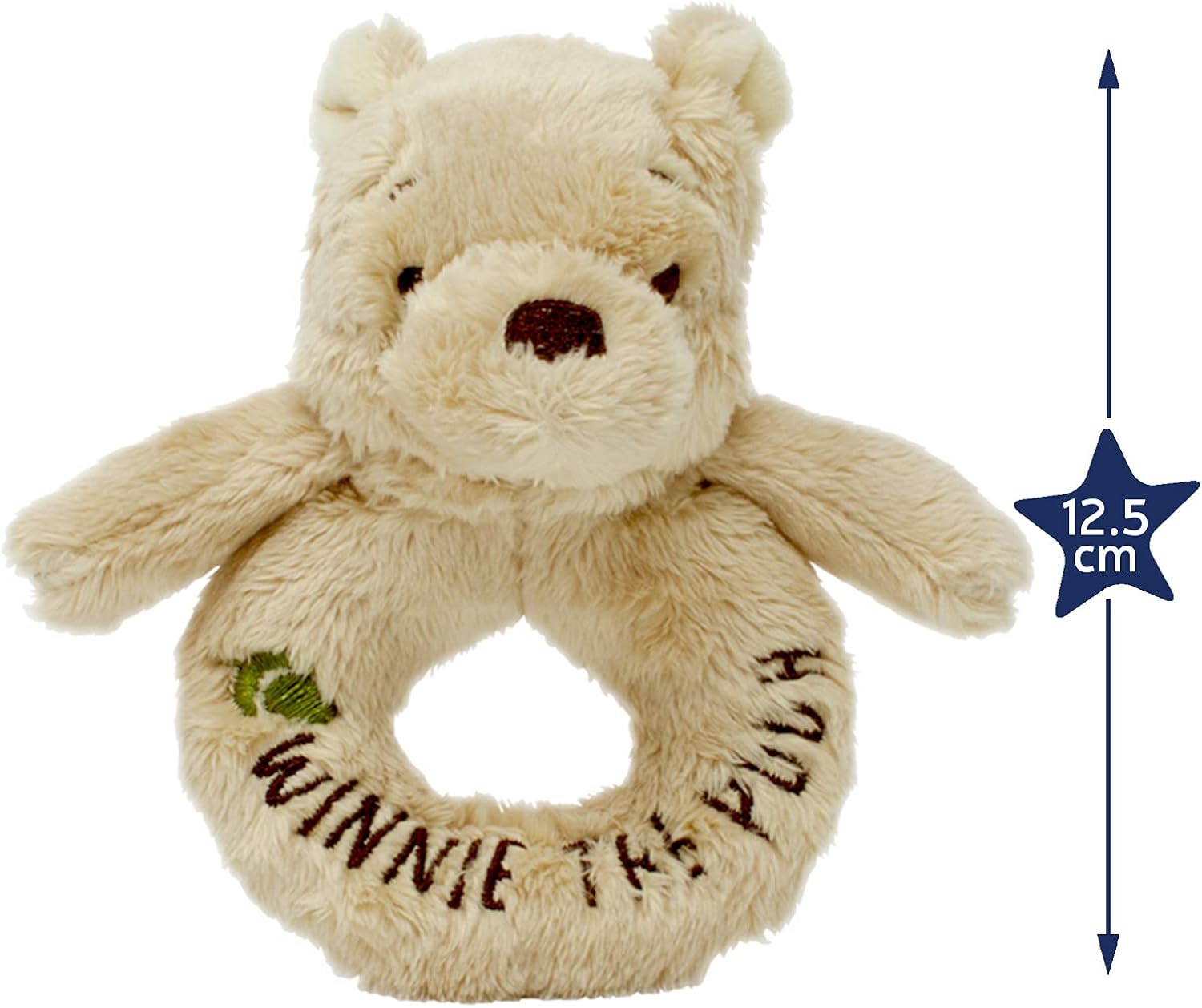 Official Disney Winnie The Pooh Rattle - Soft Pooh Bear Baby Toy by Rainbow Designs (Pack of 4)