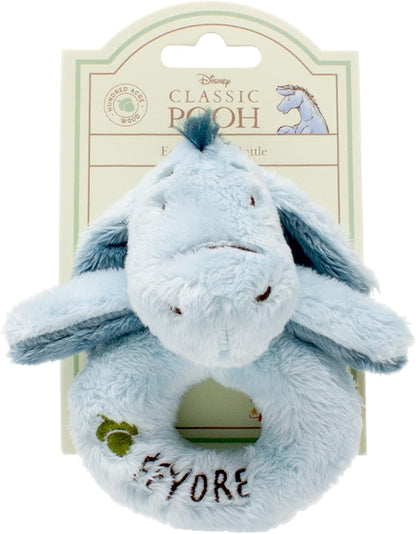 Rainbow Designs Tigger Comfort Blanket - Baby Comforter Present, Tigger Winnie the Pooh Friends From Hundred Acre Wood, Winnie The Pooh Blanket & Classic Eeyore Ring Rattle, White