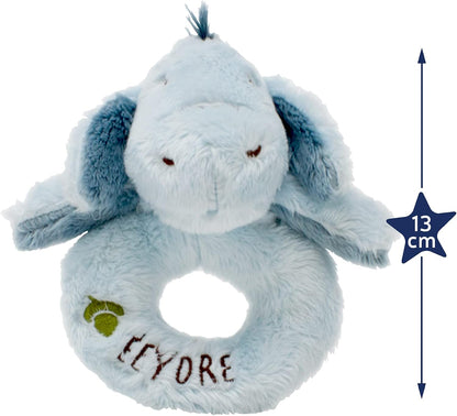 Rainbow Designs Tigger Comfort Blanket - Baby Comforter Present, Tigger Winnie the Pooh Friends From Hundred Acre Wood, Winnie The Pooh Blanket & Classic Eeyore Ring Rattle, White
