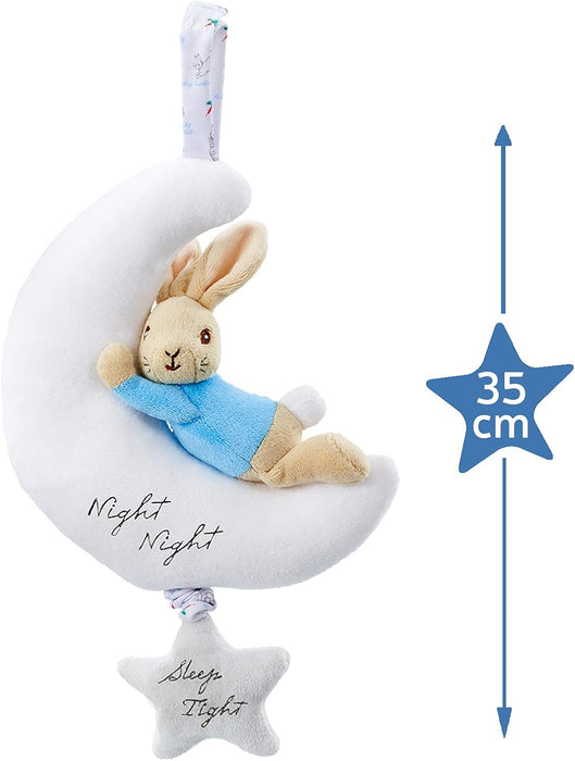 Rainbow Designs PO1501 Beatrix Potter Night Musical Peter Rabbit Toy,White