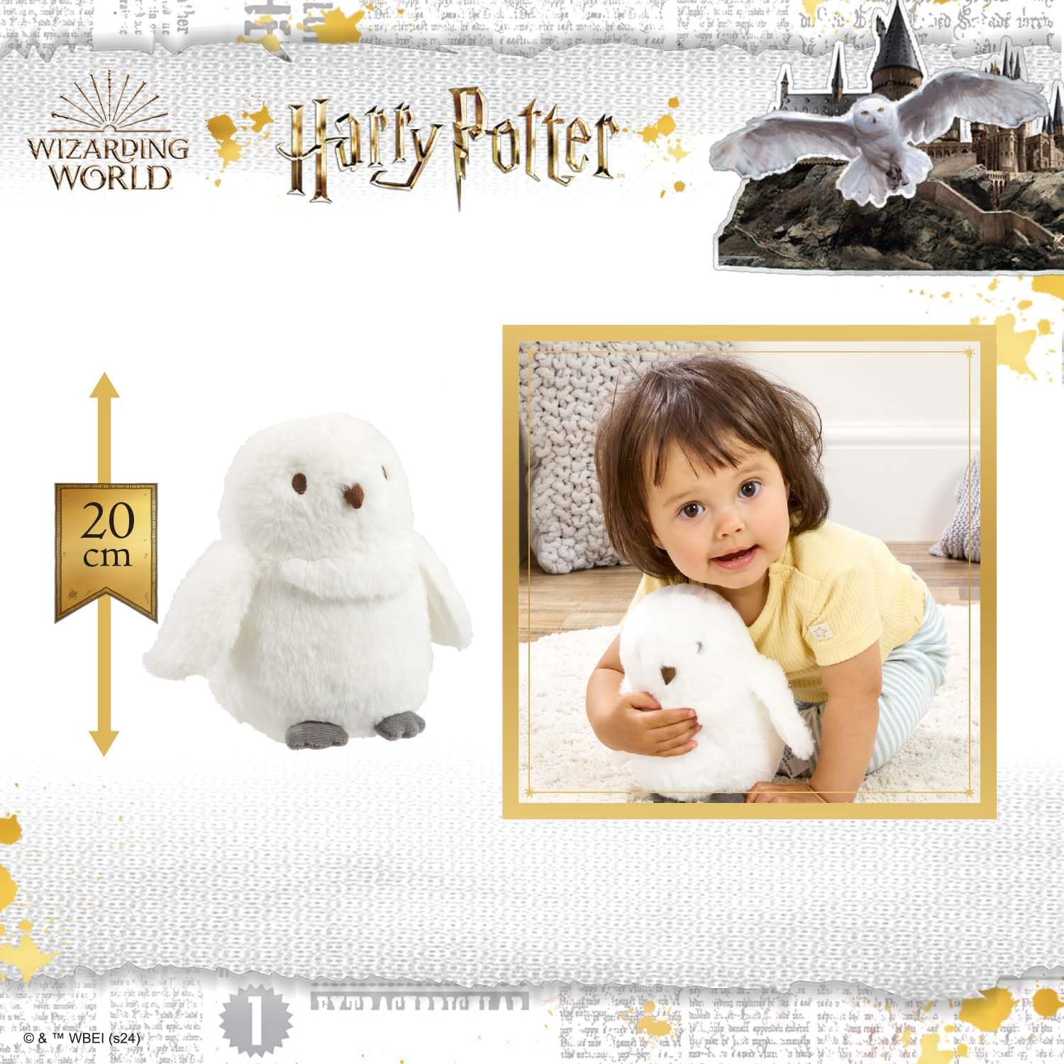 Rainbow Designs Hedwig Harry Potter Plush - My First Stars of Hogwarts - Soft Cuddly Owl Teddy - Gentle Naptime Companion Suitable from Birth