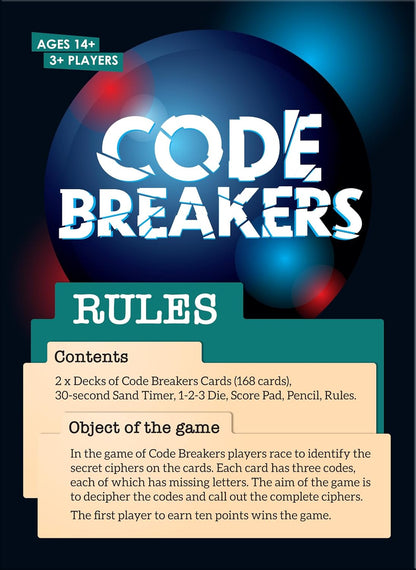 Cheatwell Games Code Breakers - Party Word Game - Solve The Puzzle - Crack The Code - Over 500 Ciphers - Ages 14+, 3+ Players - It's the N___ of the G___