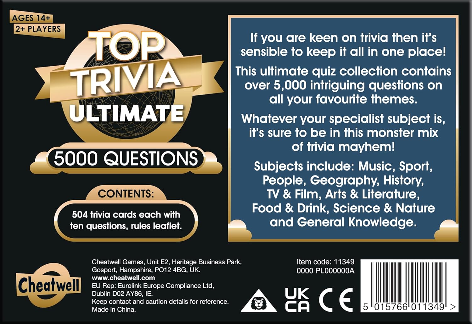 Cheatwell Games Top Trivia Ultimate