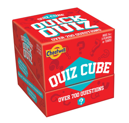 Cheatwell Games Quiz Cube Quick Quiz | Trivia Game With 744 General Knowledge Questions, Red