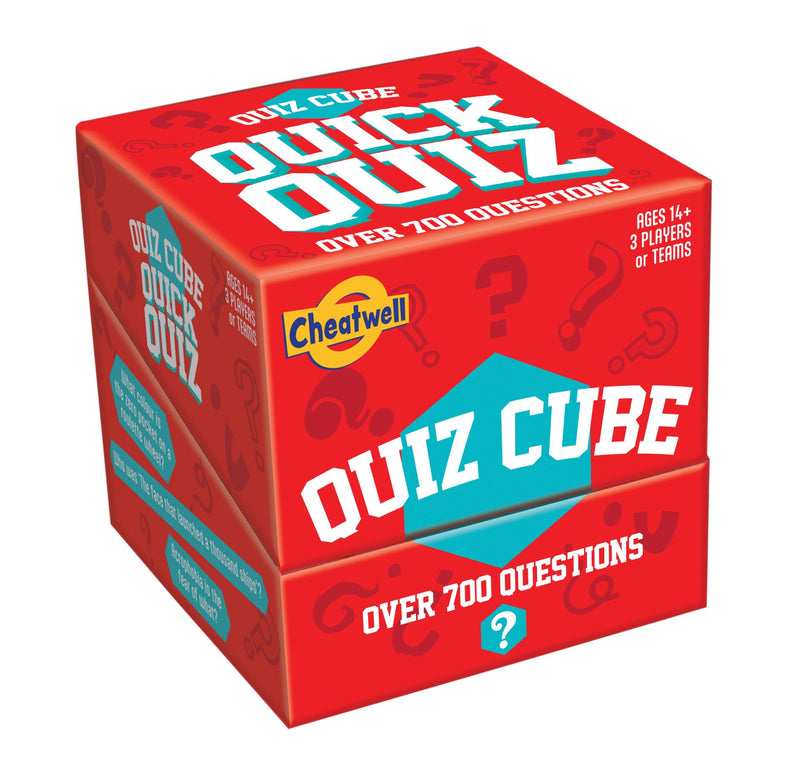 Cheatwell Games Quiz Cube Quick Quiz | Trivia Game With 744 General Knowledge Questions, Red