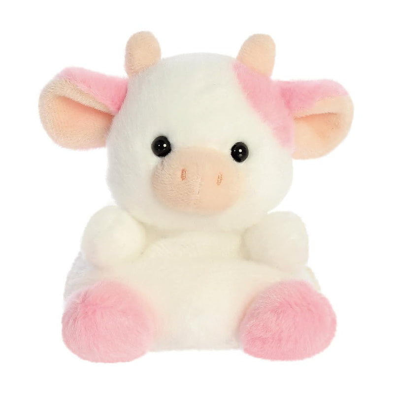 Aurora, 33765, Palm Pals Belle Strawberry Cow 5In, Soft Toy, White & Pink